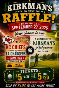 Kirkman's Lakeview Golf Course Raffle Drawing